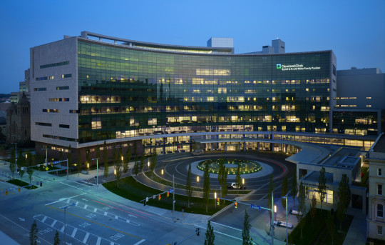 Miller Family Pavilion - Heart and Vascular Institute/Hospital Tower - Cleveland, OH - 968,000 square feet, 16 ORs, 60 CVICU rooms, 10 heart failure beds, 24 coronary care beds, 12 cath labs